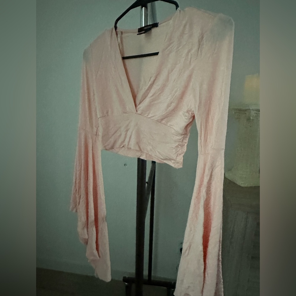Forever 21 Light Pink Wrap Blouse